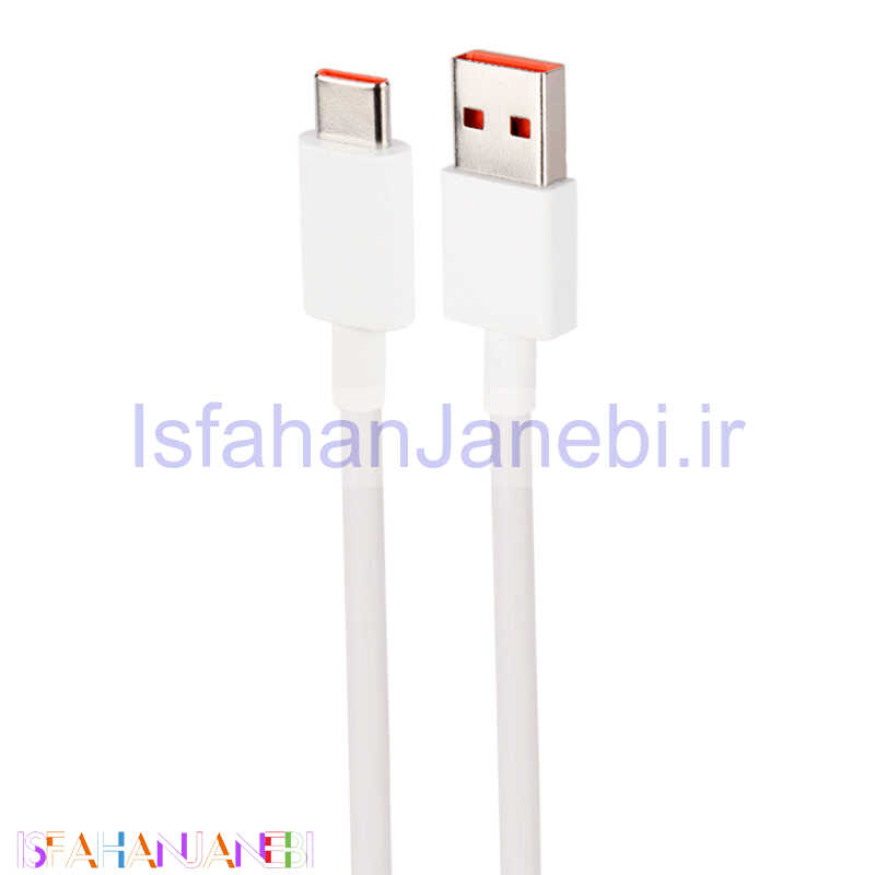 اصفهان جانبی-کابل تایپ سی فست شارژ Xiaomi 6A 67W 1m سرجعبه