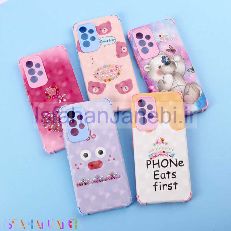 اصفهان جانبی-قاب فانتزی نگین دار کپسولی محافظ لنزدار Samsung Galaxy A53 5G