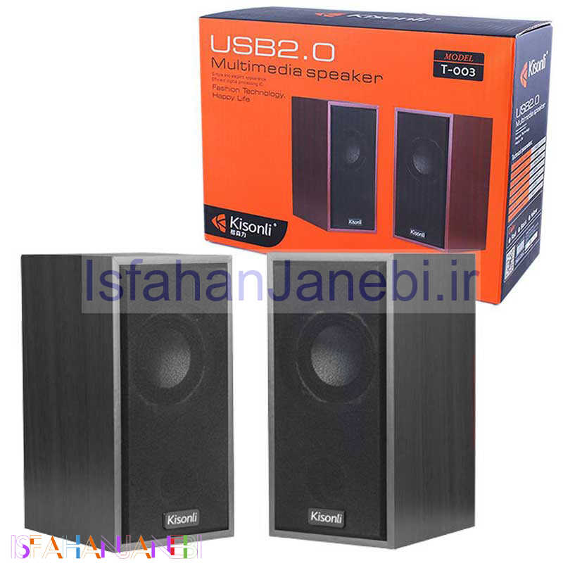 اصفهان جانبی-اسپیکر دو تکه لپ تاپی Kisonli T-003 مشکی