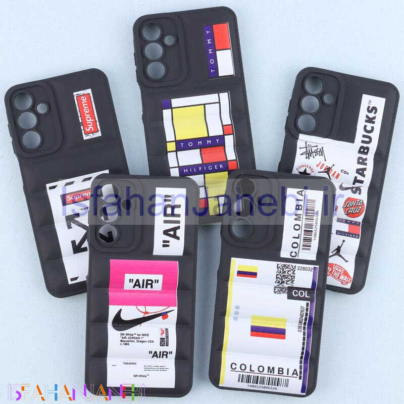 اصفهان جانبی-قاب پافر ژله ای طرح دار محافظ لنزدار Samsung Galaxy A15