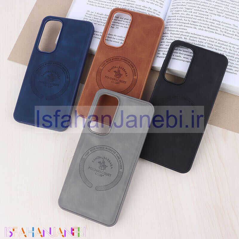 اصفهان جانبی-قاب چرمی Polo & Racquet Club سامسونگ Galaxy S24 FE طرح مگ سیف