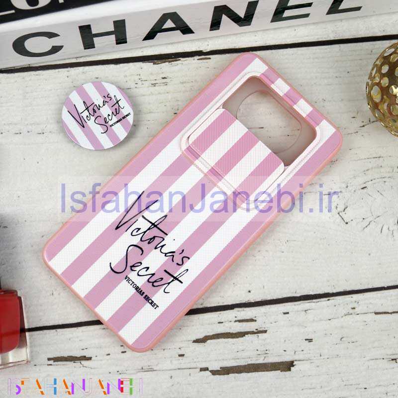 اصفهان جانبی-قاب طرحدار محافظ لنزدار کشویی + پاپ سوکت طرح ویکتوریا شیائومی Poco X3 سری B