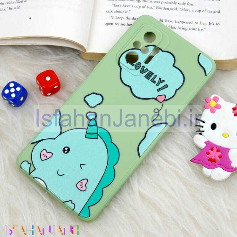 اصفهان جانبی-قاب سیلیکونی عروسکی محافظ لنزدار طرح دایناسور Xiaomi Redmi Note 10 Pro