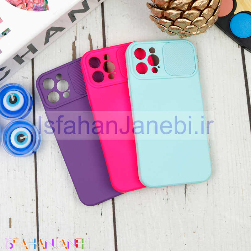 اصفهان جانبی-قاب سیلیکونی محافظ لنز کشویی iPhone 12 Pro