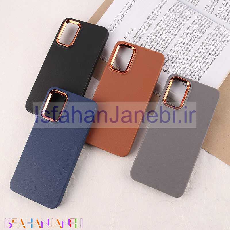 اصفهان جانبی-قاب چرمی ژله ای شیائومی Poco M3 دور محافظ متال