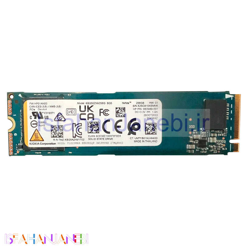 اصفهان جانبی-حافظه SSD کیوکسیا Kioxia BG5 KBG50ZNV256G 256GB M.2 استوک