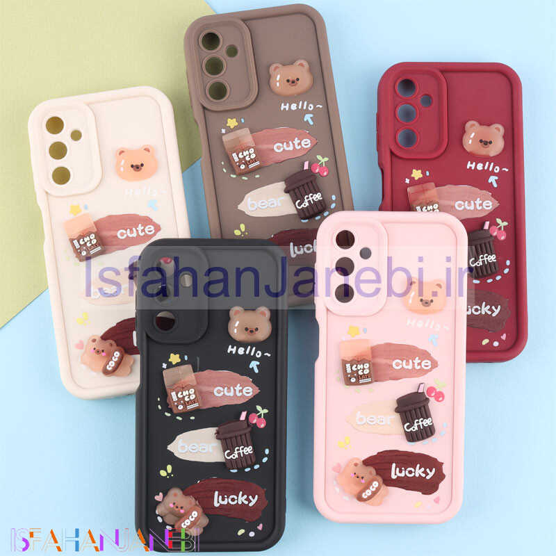 اصفهان جانبی-قاب سولید کیس عروسکی پاستیلی محافظ لنزدار Samsung Galaxy A14 4G / A14 5G