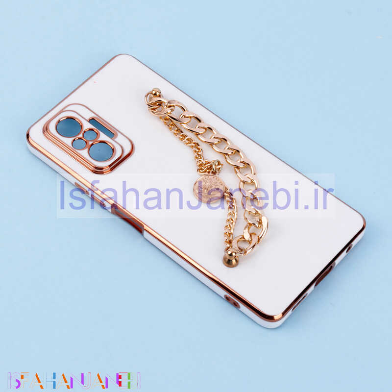 اصفهان جانبی-قاب My Case محافظ لنزدار + آویز دستی کارتیر Xiaomi Redmi Note 10 Pro سفید