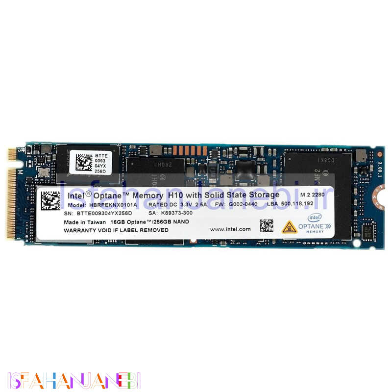 اصفهان جانبی-حافظه SSD اینتل Intel Optane H10 256GB M.2 استوک