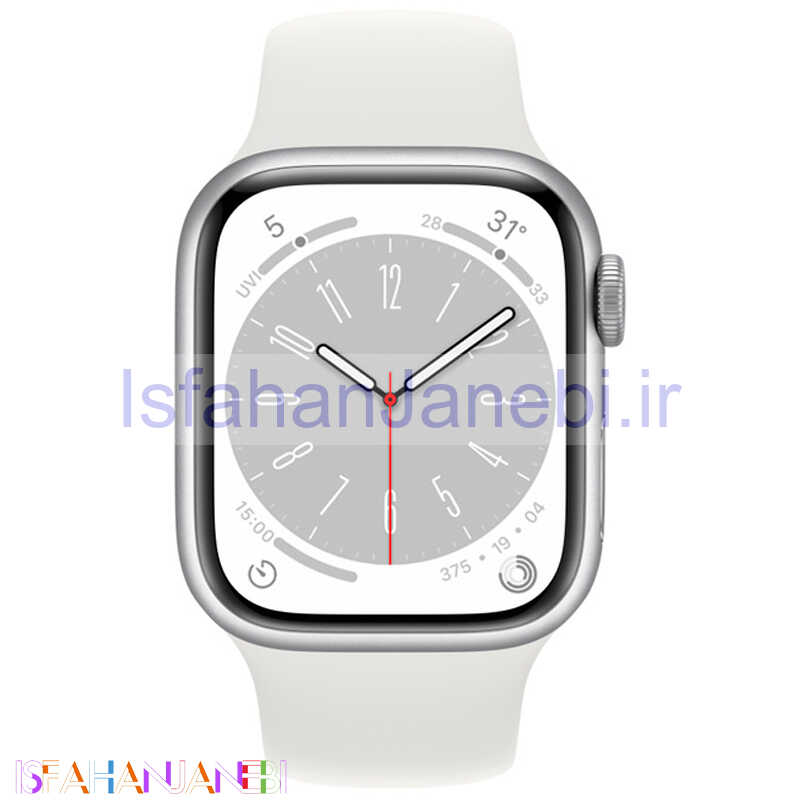 اصفهان جانبی-ساعت هوشمند اپل سری 8 Apple Watch 41mm Aluminum Case Silicone Band