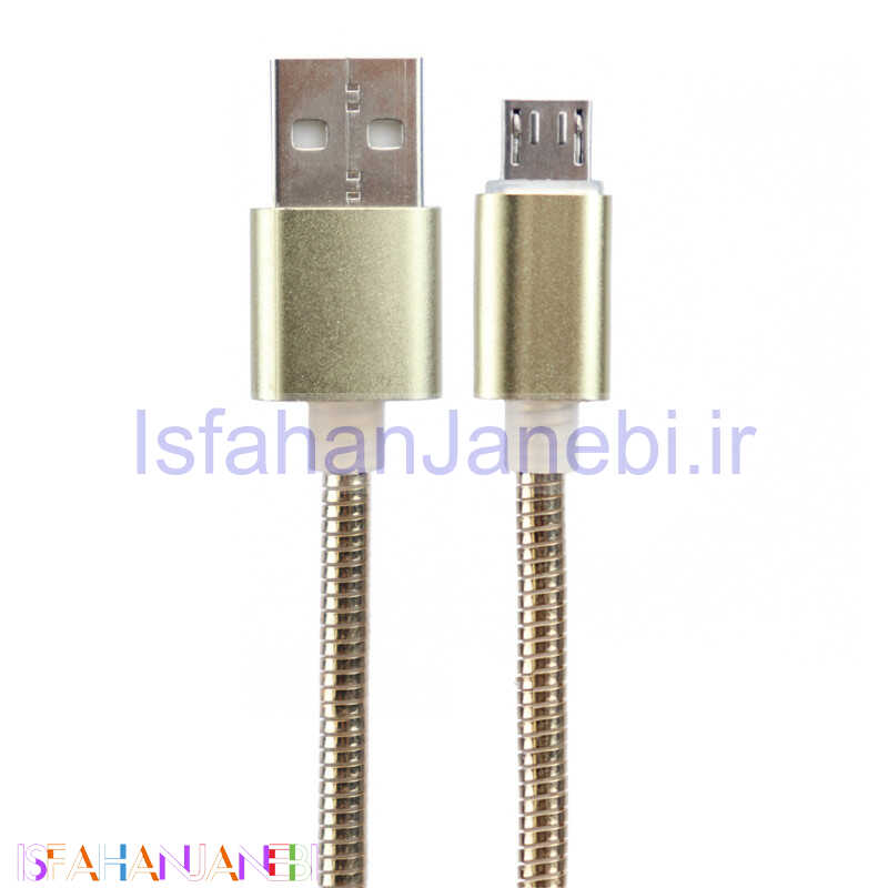 اصفهان جانبی-کابل میکرو یو اس بی فست شارژ USB Data Cable 3.1A 1m تمام فلزی