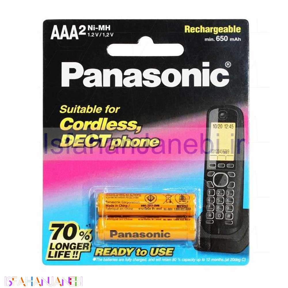 اصفهان جانبی-باتری نیم قلمی شارژی تلفن بی سیم Panasonic BK-4LDAW