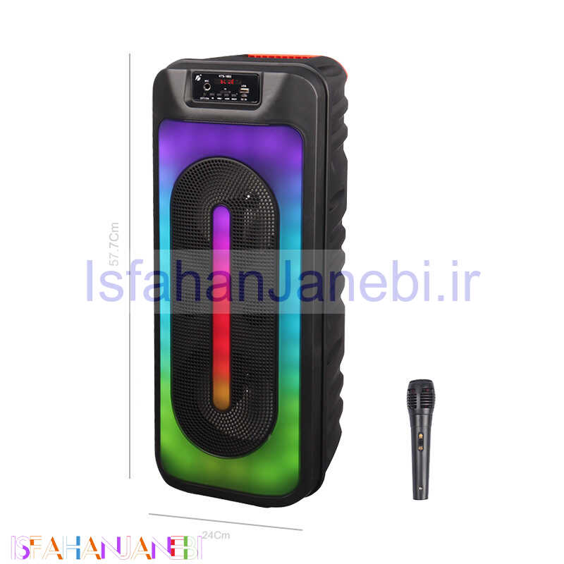 اصفهان جانبی-اسپیکر چمدانی بلوتوثی KTS-1853 + میکروفون