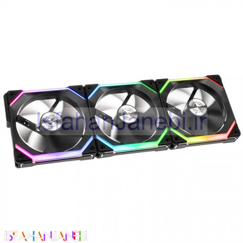 اصفهان جانبی-فن کیس لیان لی 12*12 LIAN LI UNI FAN SL120 RGB بسته 3 عددی