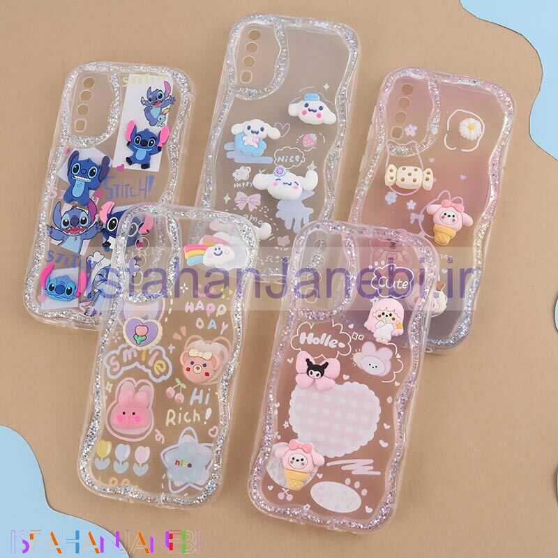 اصفهان جانبی-قاب شاینی سامسونگ Galaxy A30s / A50 / A50s عروسکی محافظ لنزدار