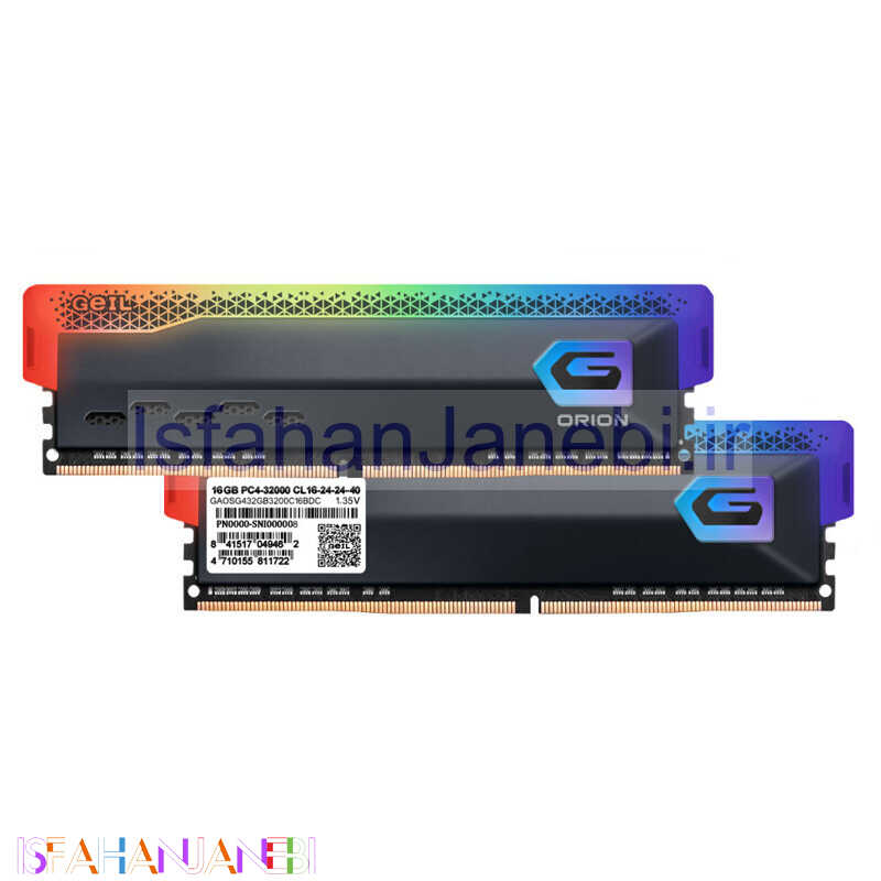 اصفهان جانبی-رم کامپیوتر گیل Orion RGB DDR4 16GB Dual 3600MHz CL18