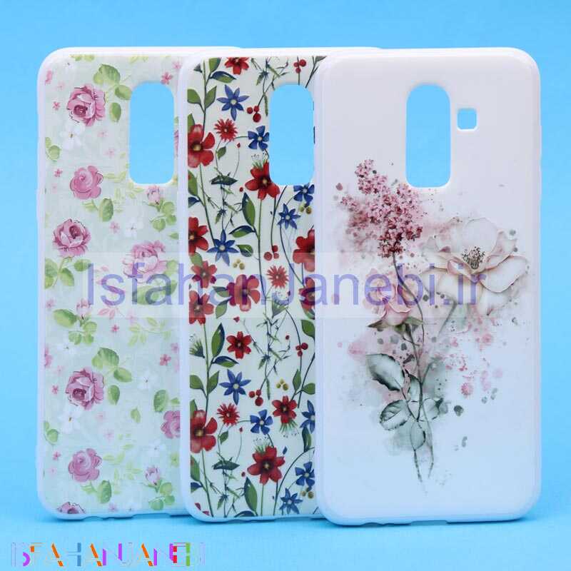 اصفهان جانبی-قاب فانتزی سفید طرح گل سامسونگ J8