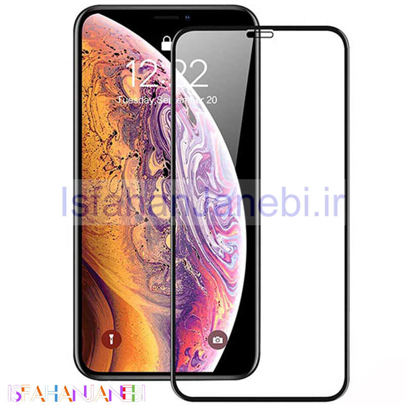 اصفهان جانبی-گلس تمام چسب iPhone 11 Pro Max مشکی