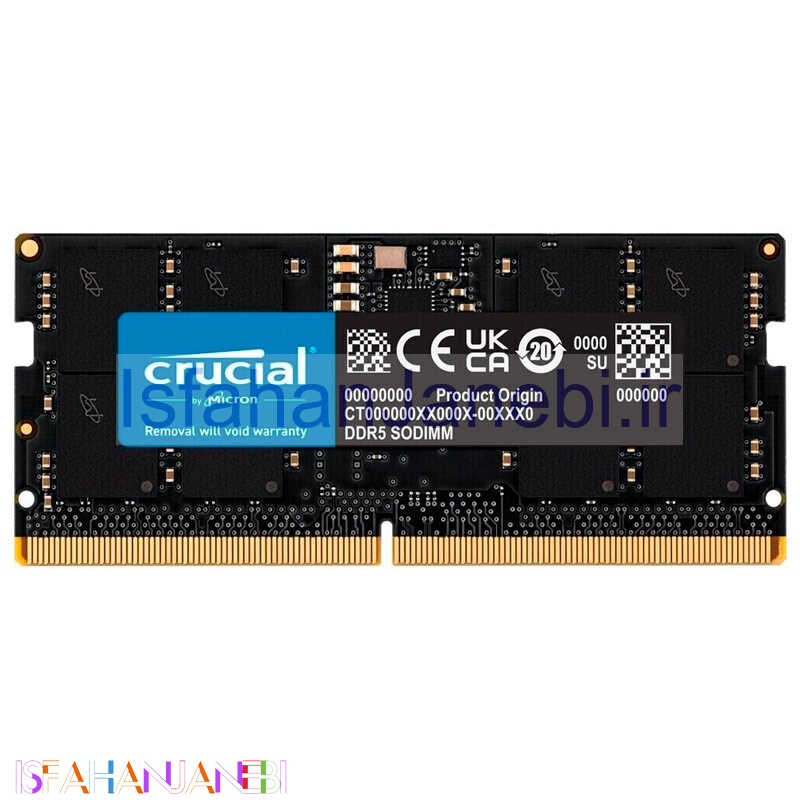 اصفهان جانبی-رم لپ تاپ Crucial CT16G48C40S5 DDR5 16GB 4800MHz CL40