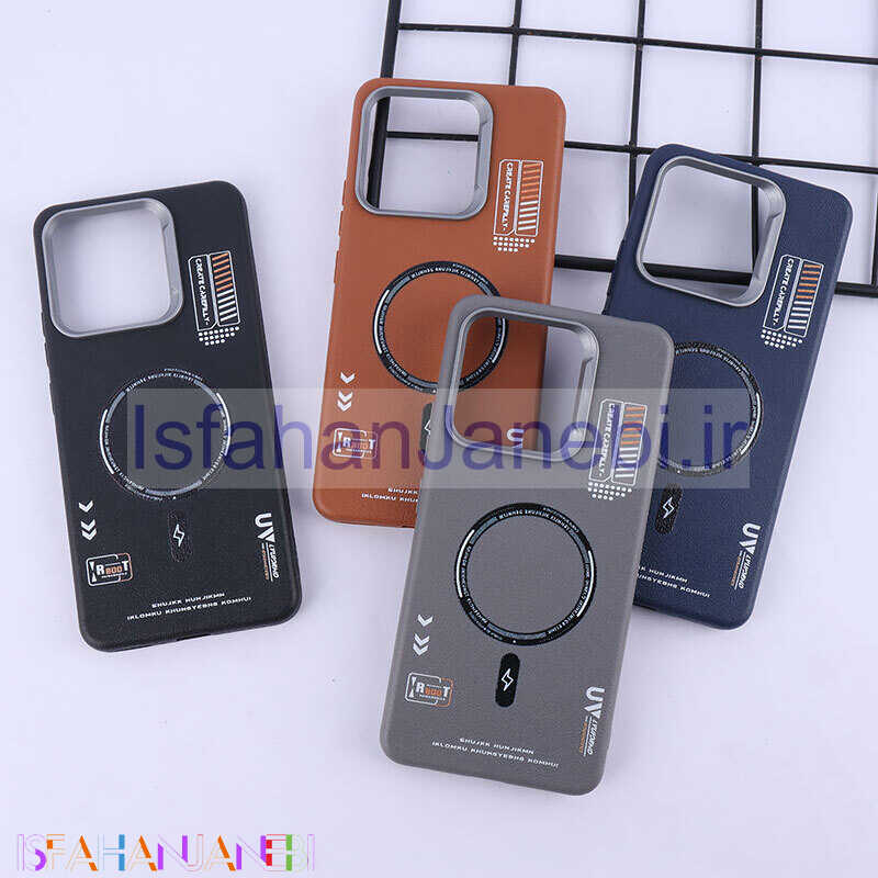 اصفهان جانبی-قاب چرمی ژله ای Leather شیائومی Redmi Note 13 4G طرح مگ سیف