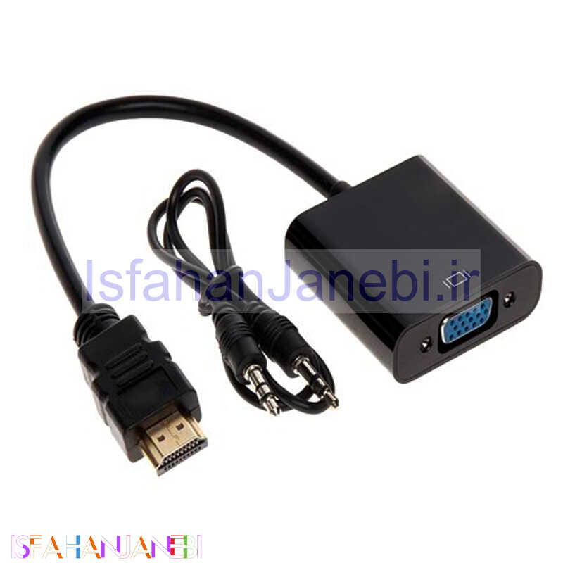 اصفهان جانبی-تبدیل Shark HDMI To VGA + کابل صدا