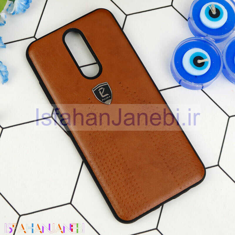 اصفهان جانبی-قاب چرمی PULOKA شیائومی Redmi 8 قهوه ای