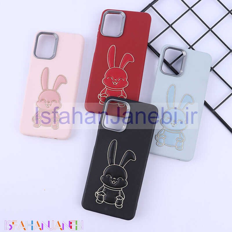 اصفهان جانبی-قاب چرمی ژله ای Leather سامسونگ Galaxy A12 / M12 طرح خرگوش