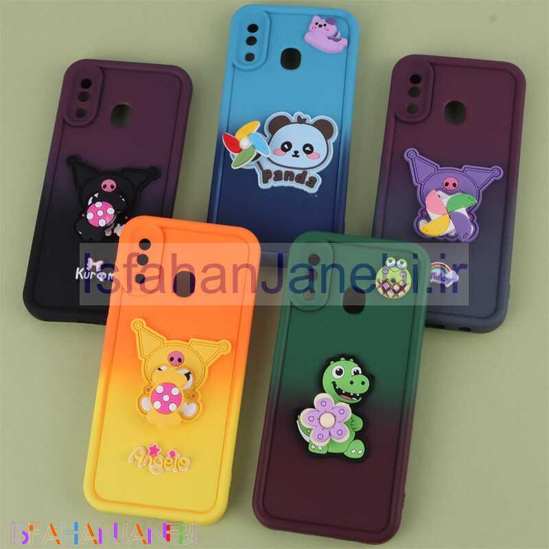 اصفهان جانبی-قاب سیلیکونی سامسونگ Galaxy A20 / A30 اسپینردار محافظ لنزدار دورنگ