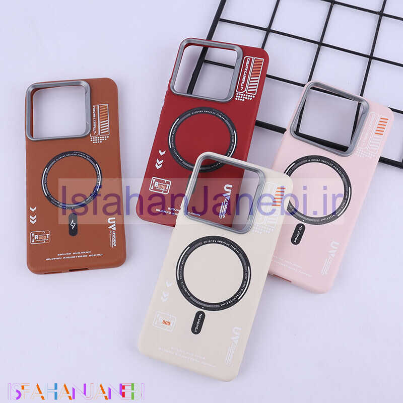 اصفهان جانبی-قاب چرمی ژله ای Leather شیائومی Redmi Note 14 طرح مگ سیف