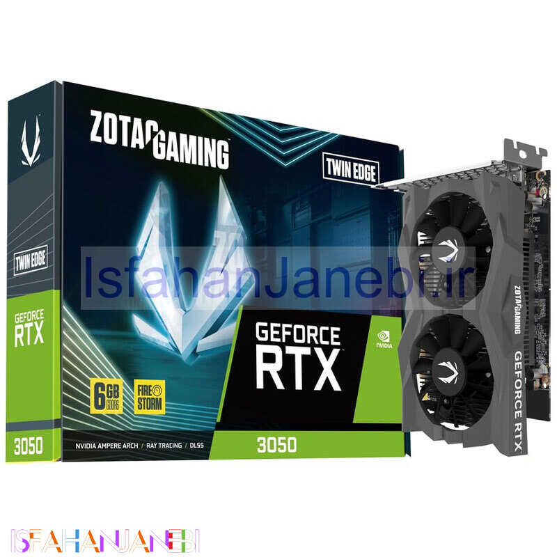 اصفهان جانبی-کارت گرافیک Zotac Gaming GeForce RTX 3050 6GB GDDR6 96Bit