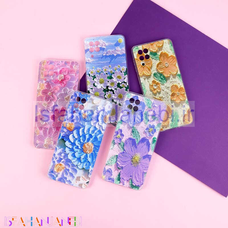 اصفهان جانبی-قاب ژله ای طرحدار گل برجسته محافظ لنزدار Samsung Galaxy A12