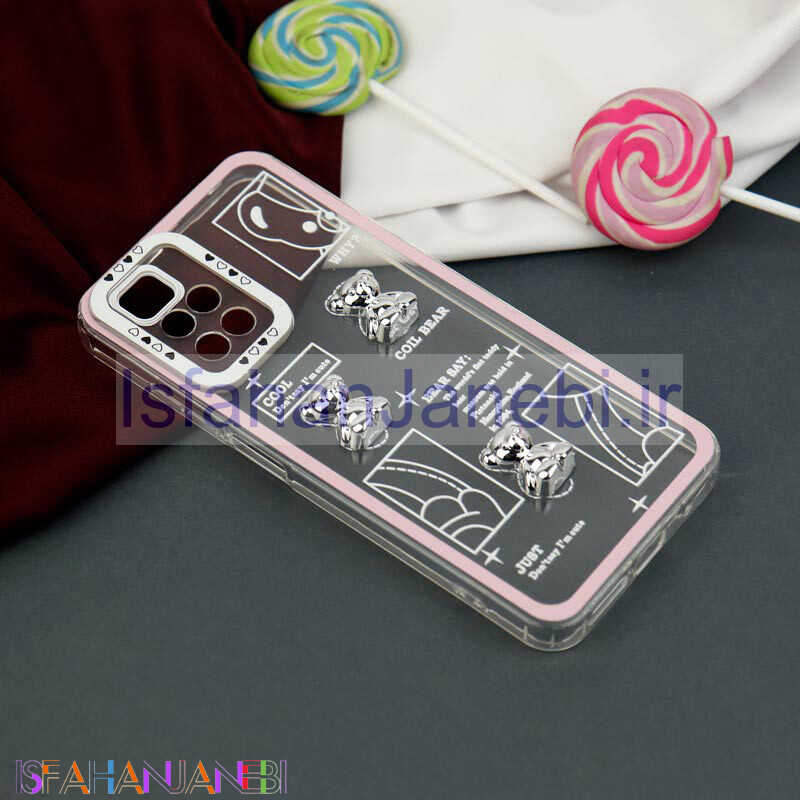 اصفهان جانبی-قاب عروسکی خرس نقره ای محافظ لنزدار Xiaomi Redmi 10