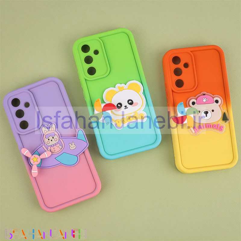 اصفهان جانبی-قاب سیلیکونی سامسونگ Galaxy A54 اسپینردار محافظ لنزدار دورنگ