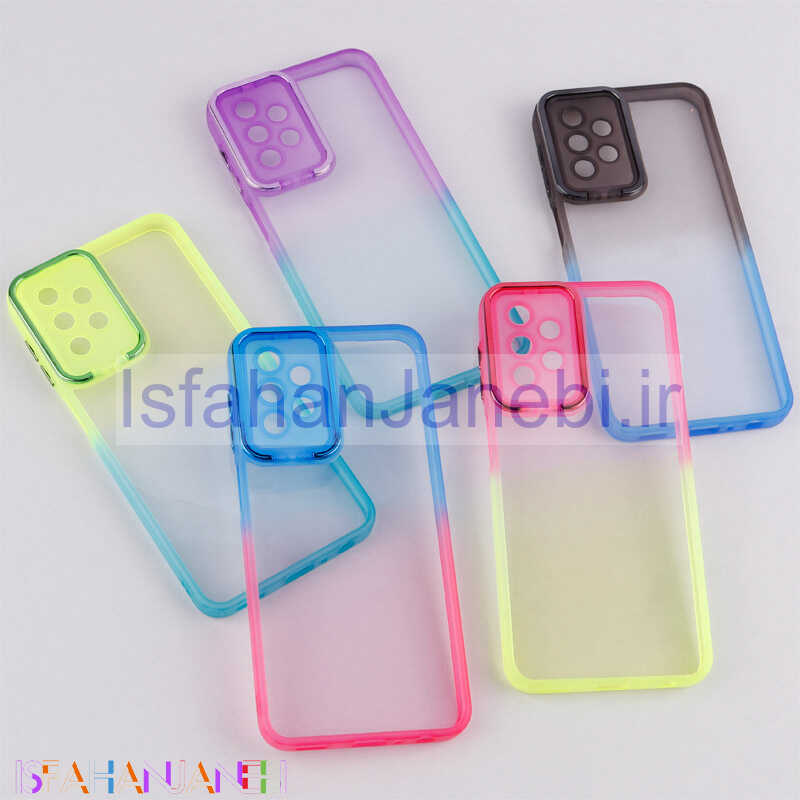 اصفهان جانبی-قاب ضد ضربه استند شو دور رنگی محافظ لنزدار Samsung Galaxy A23