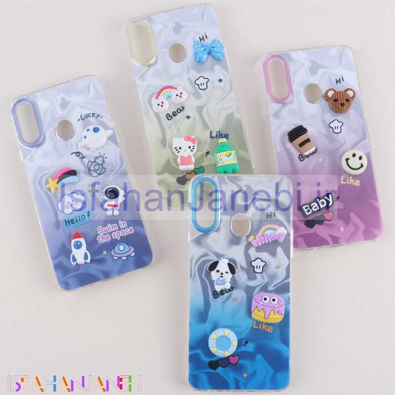 اصفهان جانبی-قاب عروسکی برجسته سامسونگ Galaxy A20s طرح موج دار دو رنگ