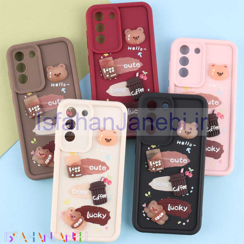 اصفهان جانبی-قاب سولید کیس عروسکی پاستیلی محافظ لنزدار Samsung Galaxy S21 FE 5G