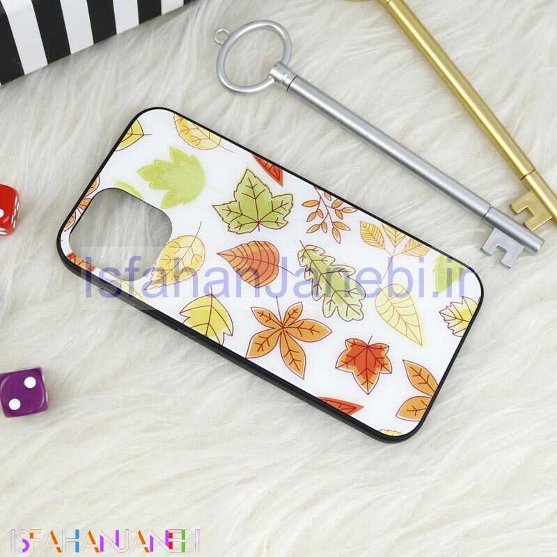اصفهان جانبی-قاب پشت گلسی طرحدار برگ پاییزی iPhone 12 / 12 Pro