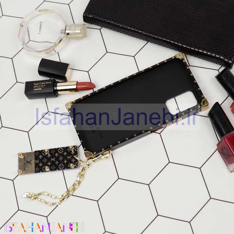 اصفهان جانبی-قاب فانتزی صندوقی LV مشکی طلایی + آویز دستی Xiaomi Redmi 9T