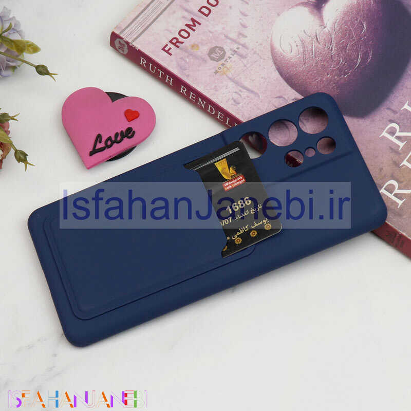 اصفهان جانبی-قاب سیلیکونی جاکارتی دار محافظ لنزدار Samsung S21 Ultra