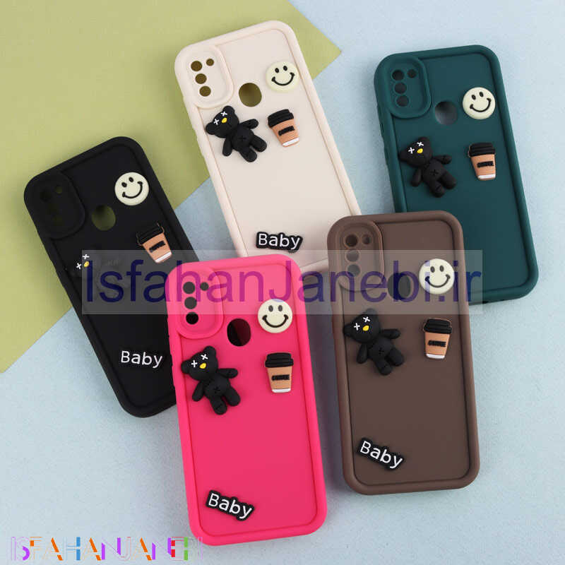 اصفهان جانبی-قاب سیلیکونی Fashion Case عروسک برجسته ریز محافظ لنزدار Samsung Galaxy A11 / M11