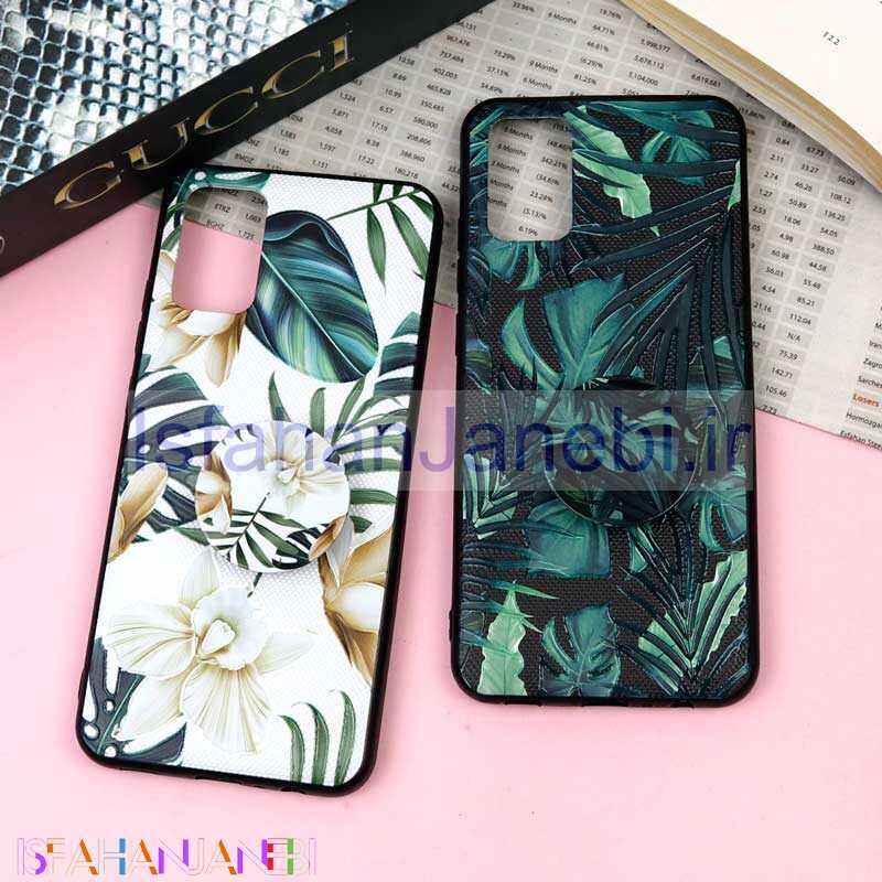 اصفهان جانبی-قاب فانتزی برجسته + پاپ سوکت طرح گل سامسونگ A02s سری F