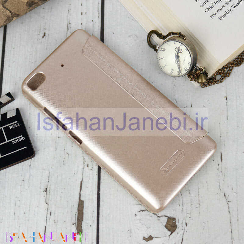 اصفهان جانبی-کیف اورجینال کلاسوری Sparkle نیلکین Xiaomi Mi 5s طلایی