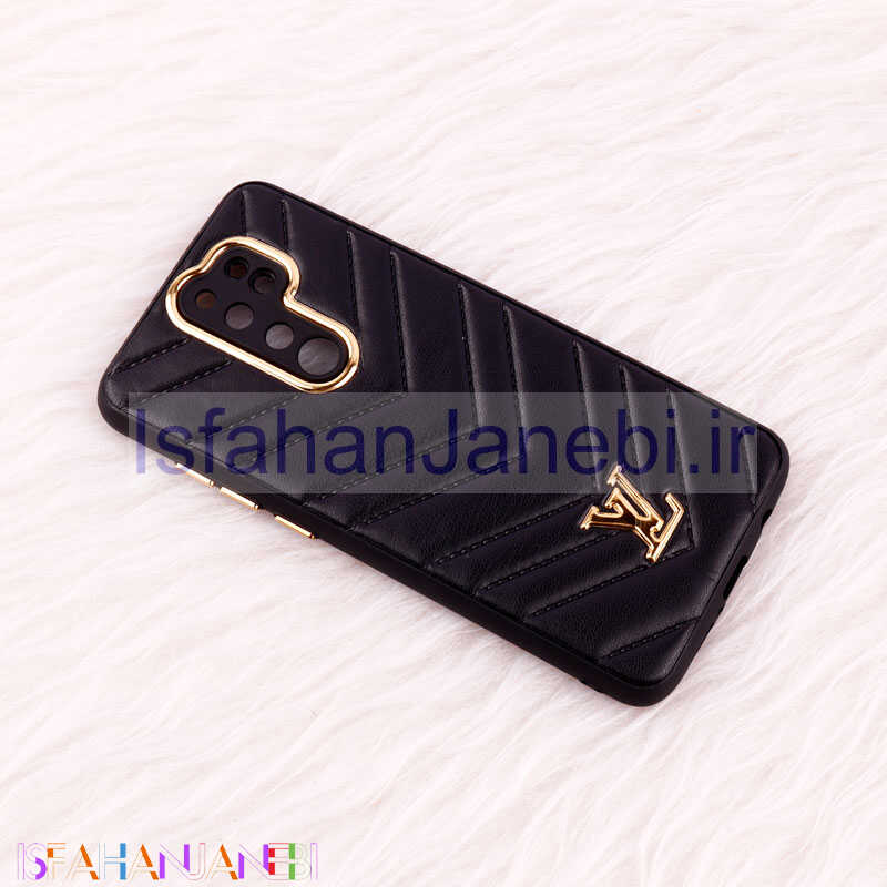 اصفهان جانبی-قاب پافر چرمی لوزی محافظ لنزدار Xiaomi Redmi Note 8 Pro