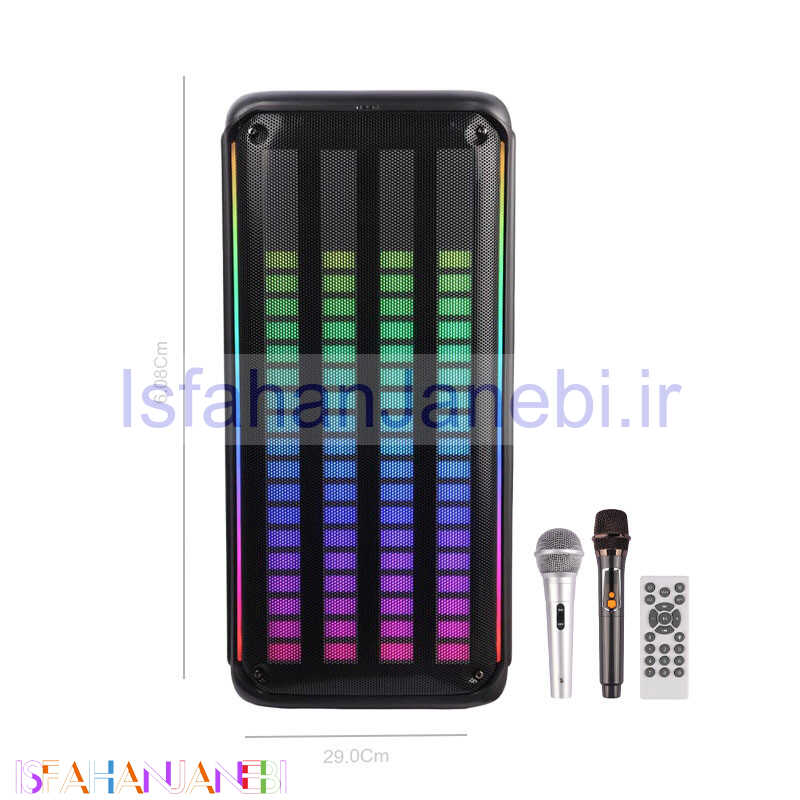اصفهان جانبی-اسپیکر چمدانی رم و فلش خور KTS-1911 + میکروفون و ریموت کنترل