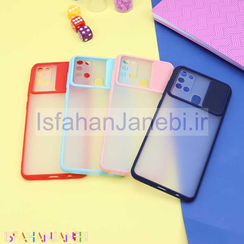 اصفهان جانبی-قاب PC مات محافظ لنز دار کشویی Samsung A21s