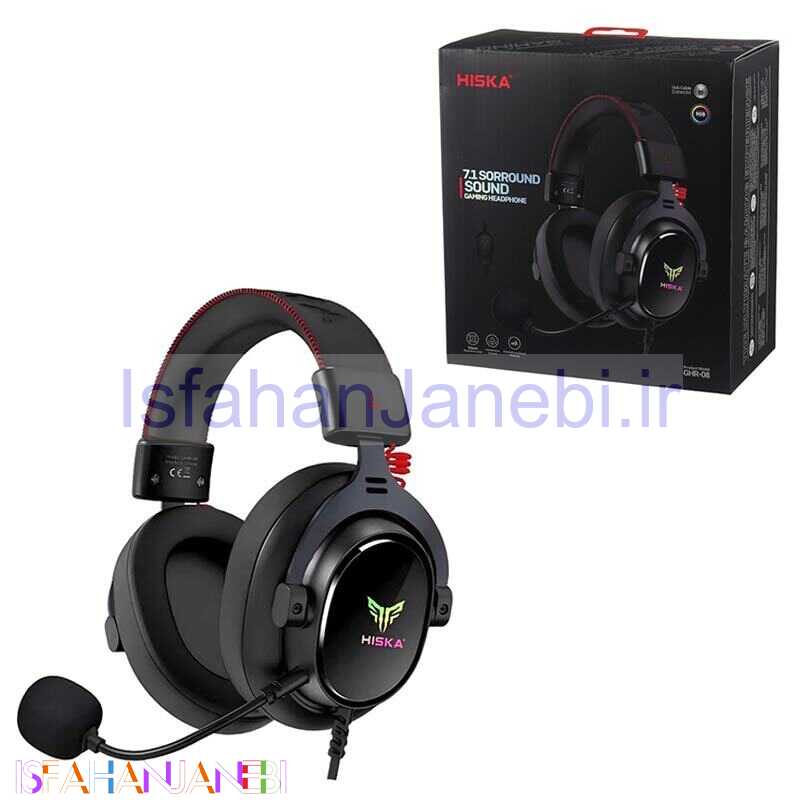 اصفهان جانبی-هدست گیمینگ سیم دار Hiska GHR-08