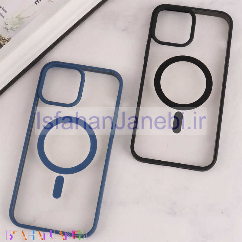 اصفهان جانبی-قاب مگ سیف Spigen آیفون iPhone 13 Pro Max شفاف دور رنگی