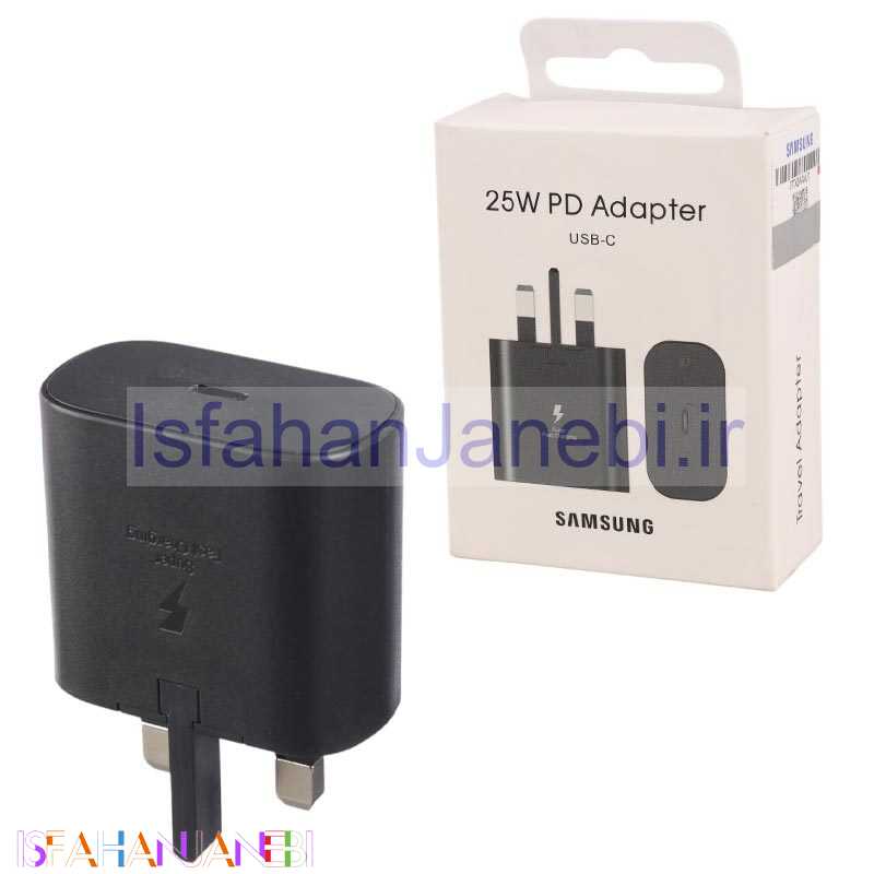 اصفهان جانبی-کلگی فست شارژ Samsung EP-TA800 3A PD 25W Type-C برد سبز