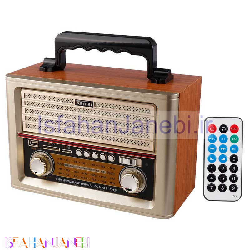 اصفهان جانبی-رادیو اسپیکر بلوتوثی رم و فلش خور Kemai MD-1705BT + ریموت کنترل
