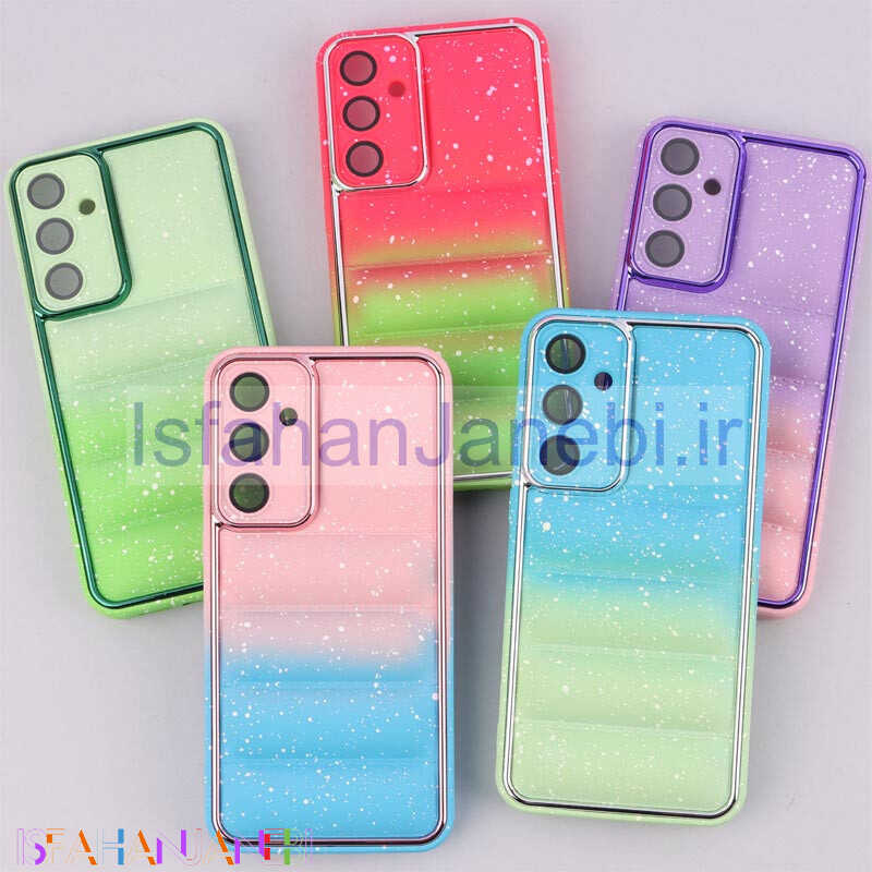 اصفهان جانبی-قاب پافر رینگی طرح برف محافظ لنزدار Samsung Galaxy S23 FE 5G